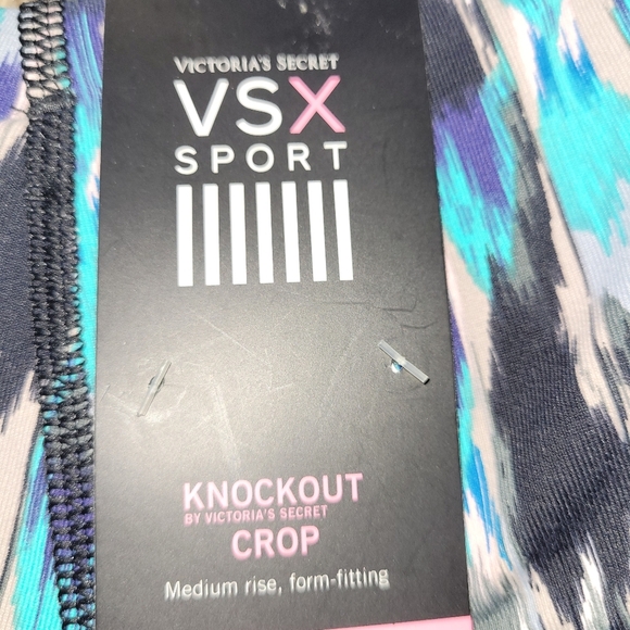 2 Pairs Nwt's VSX SPORT Knockout Crop Leggings By VICTORIAS SECRET - Picture 4 of 4